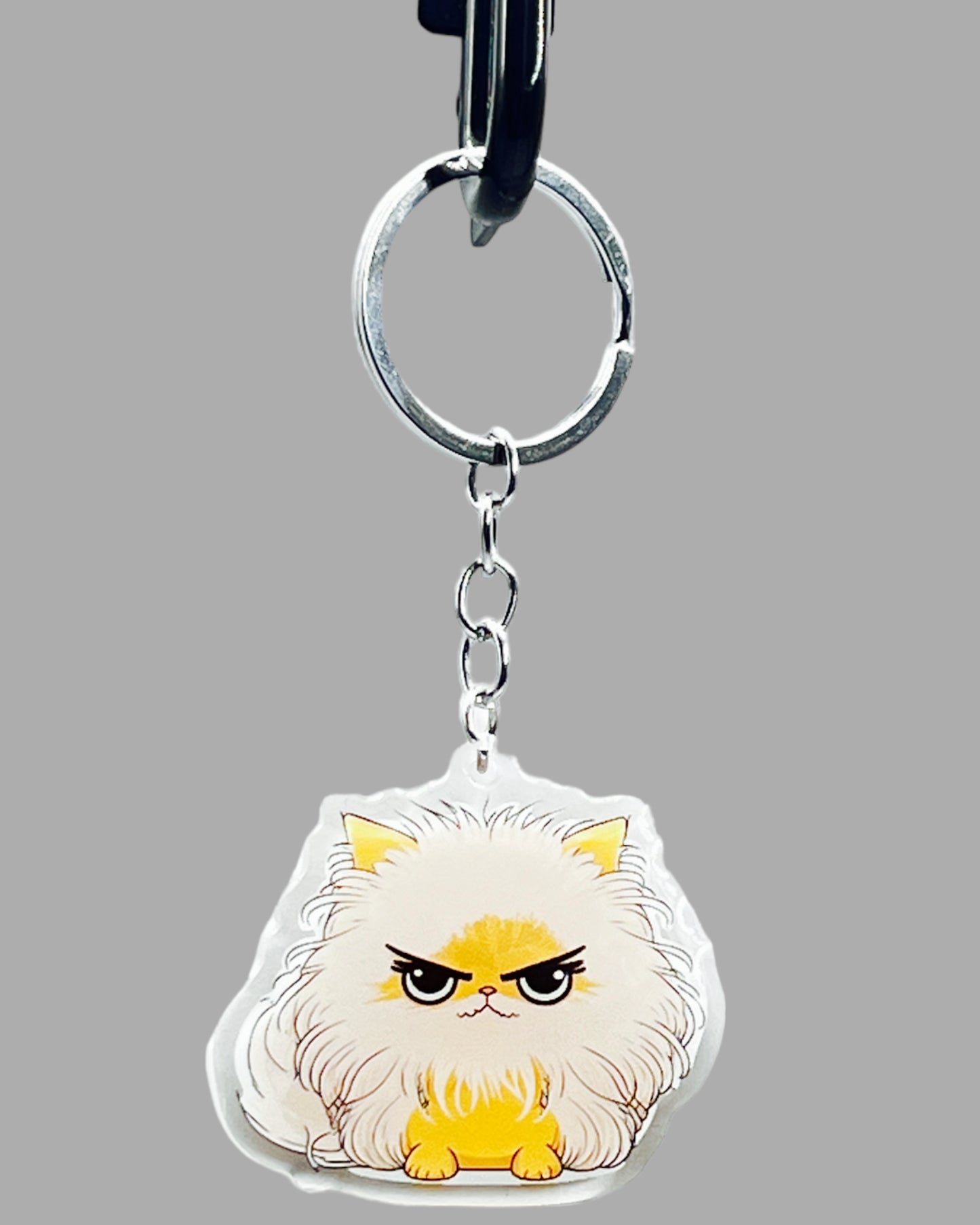 Persian Cat Acrylic Keychain, Cute kawaii memorial ornament, pet portrait charm, backpack fob, dad car décor, stocking stuffer, birthday gift