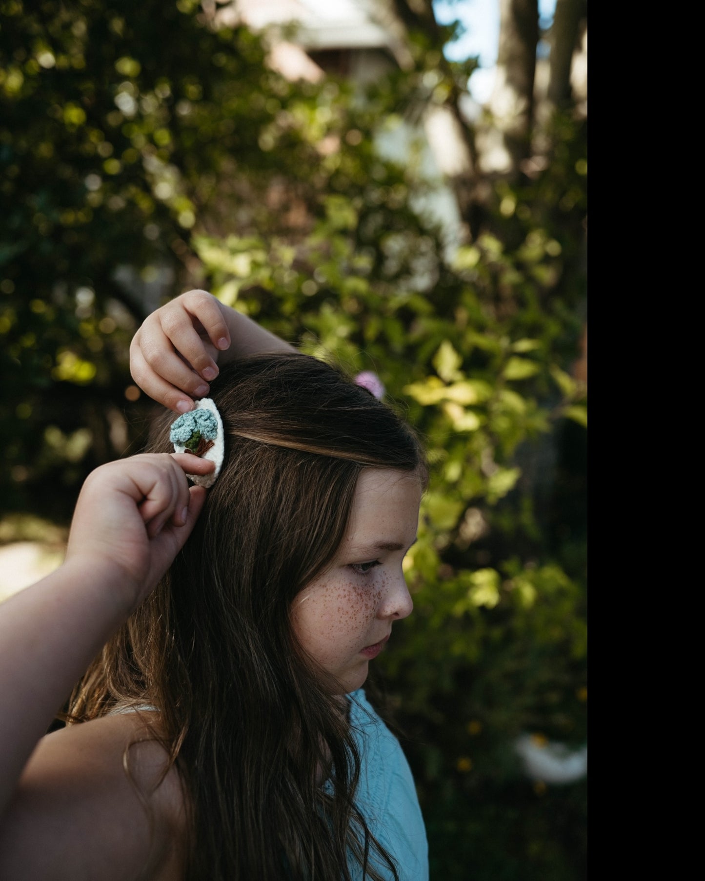 Crochet Trim Snap Hair Clips, Hair barrettes for kids