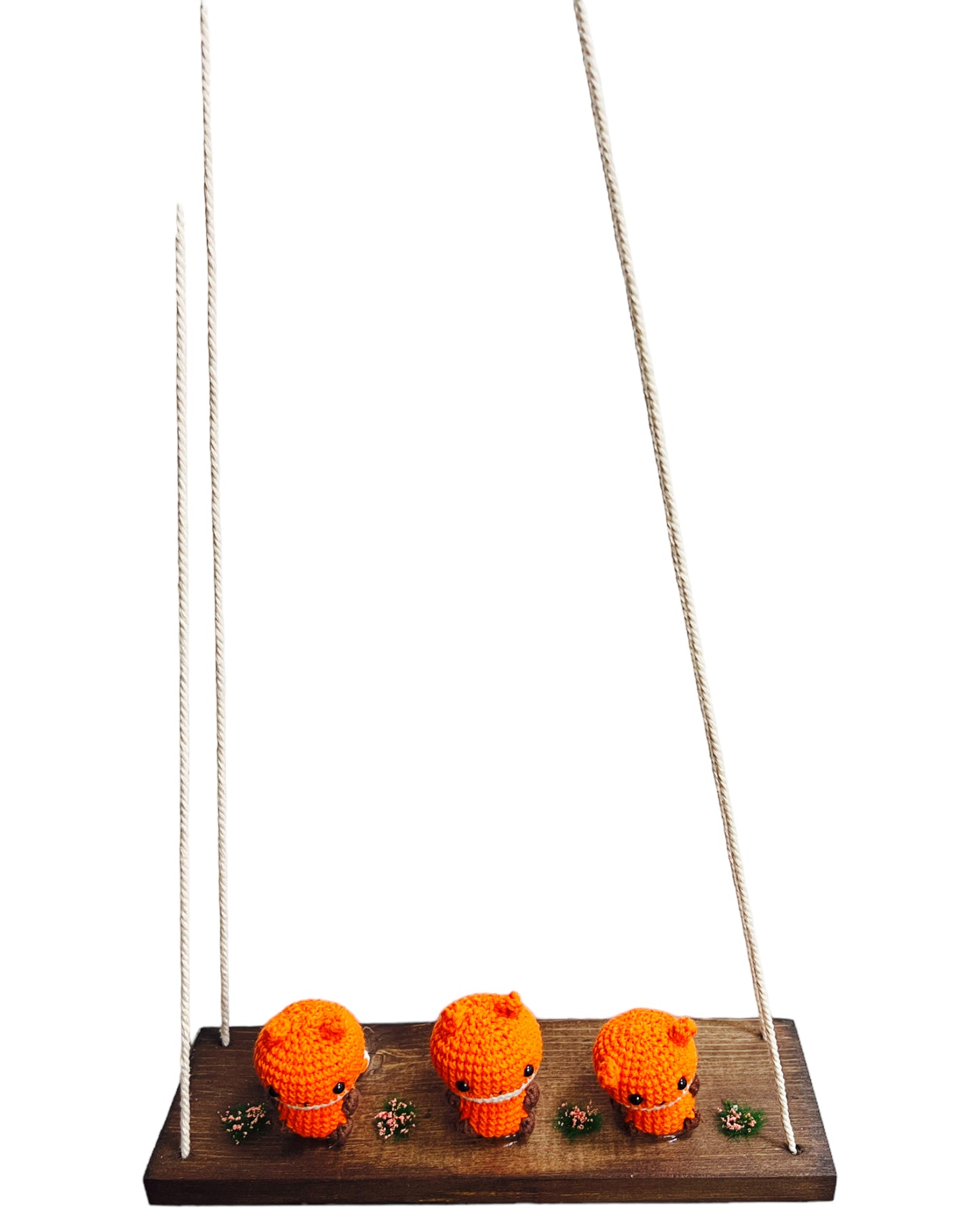 Foxes on a swing  Hanging Wall Shelf