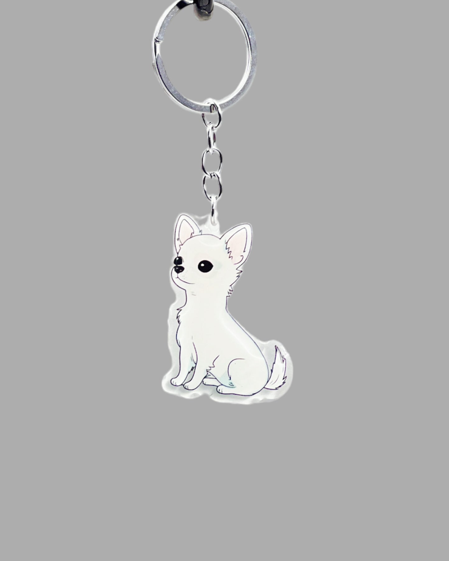 Chihuahua Acrylic Keychain Cute kawaii memorial ornament, pet portrait charm gift  backpack fob, dad car décor, dog mom