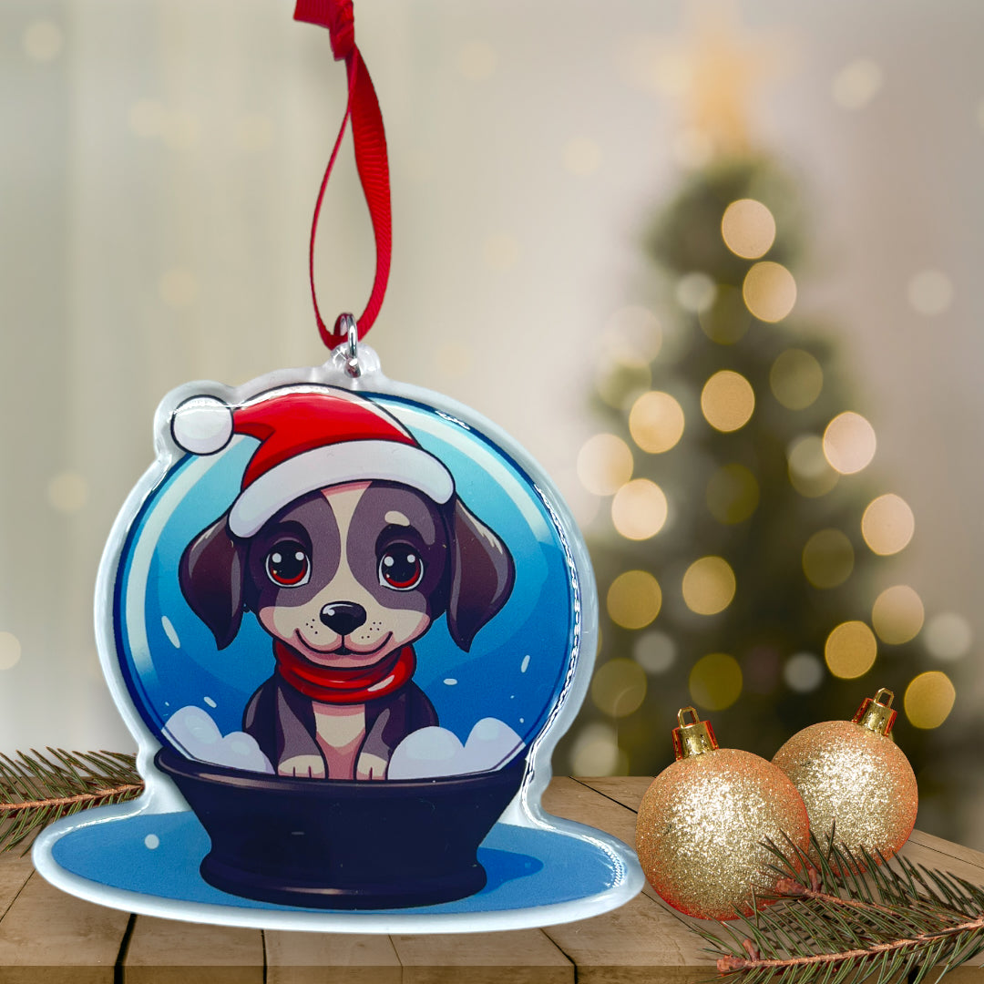 Acrylic Pet ornament, Christmas Ornament, Pet Memorial Ornament,Christmas Photo Ornament, Pet Portrait