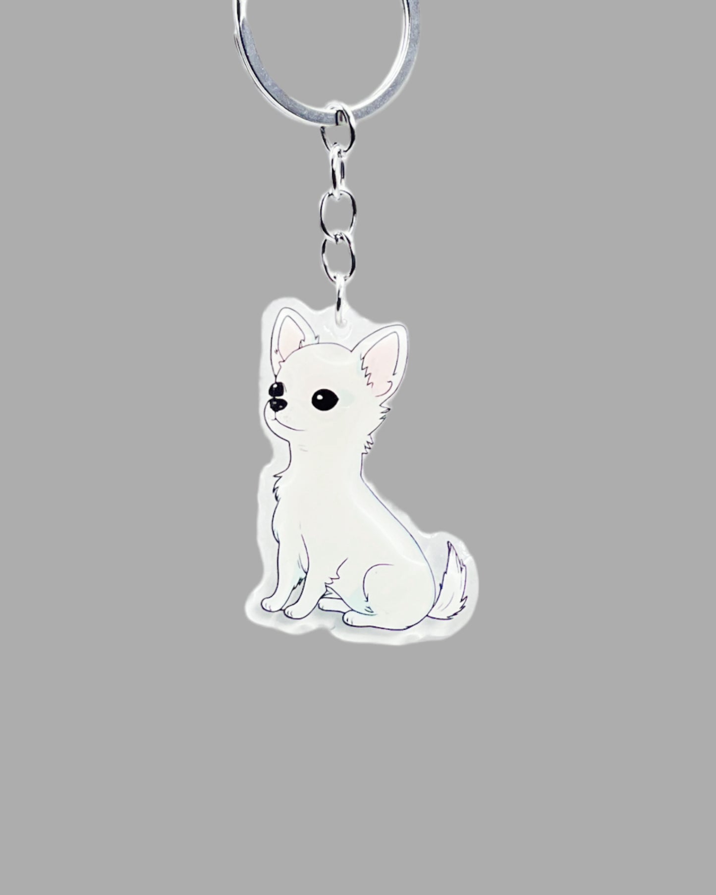 Chihuahua Acrylic Keychain Cute kawaii memorial ornament, pet portrait charm gift  backpack fob, dad car décor, dog mom