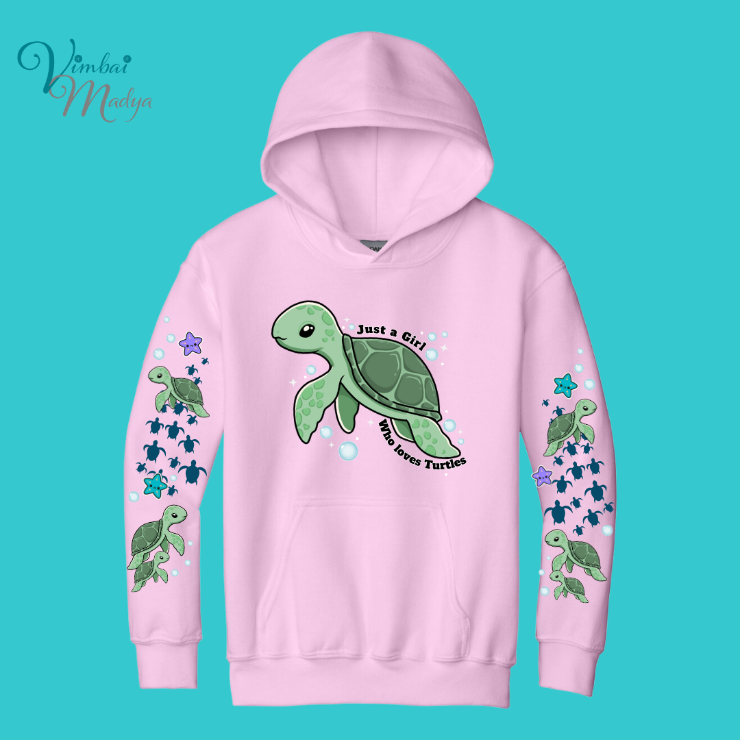 Youth Turtle Sweatshirt Unisex Clothing Kawaii Hoodie : Ocean, fish, beach  and Best Friend Gift . Fall Winter Essential . Gift for her