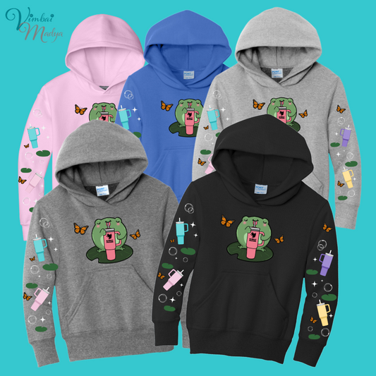 Youth Kawaii Frog  Sweater Hoodie  : Perfect Mother's Day Gift & Fall Winter Essential  .  Trendy, Unisex Style for Your Best Friend's Wardrobe