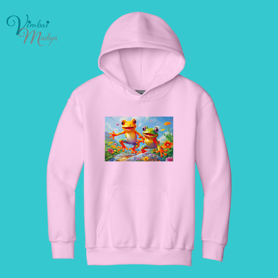 Youth Frog Mushroom Psychedelic  Kawaii Frog Sweater Hoodie :  frog and toad couples Gift  for Book lovers .Best Friend .  Fall Winter Essential