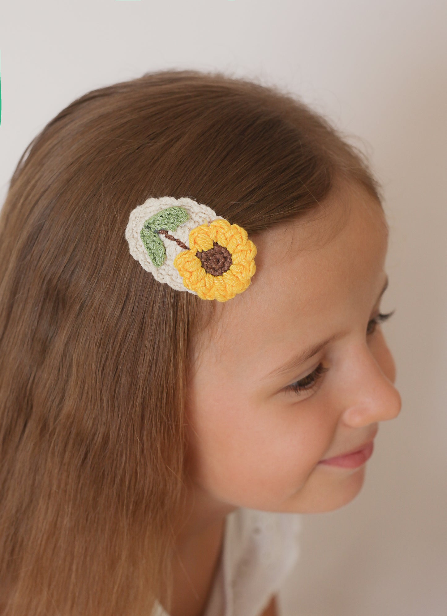 Crochet Trim Snap Hair Clips, Hair barrettes for kids