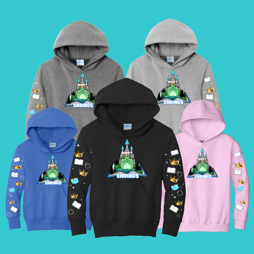 Youth Frog Castle Sweatshirt Unisex Clothing Kawaii  Hoodie : Book Lover and Best Friend Gift . Fall Winter Essential