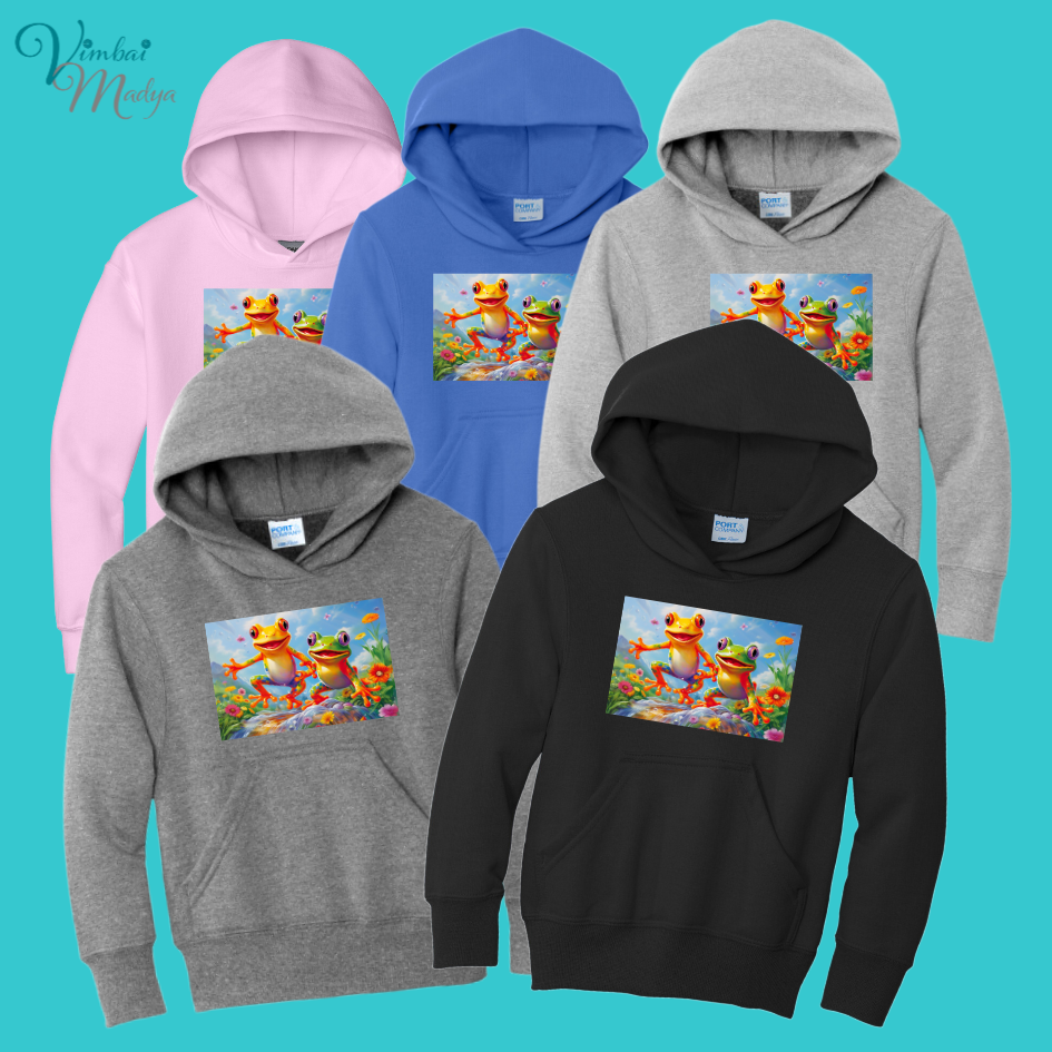 Youth Frog Mushroom Psychedelic  Kawaii Frog Sweater Hoodie :  frog and toad couples Gift  for Book lovers .Best Friend .  Fall Winter Essential