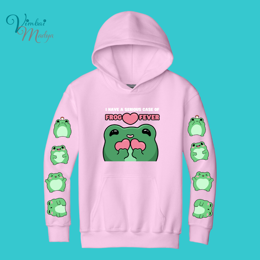 Youth Kawaii Frog Sweater Hoodie :  frog and toad couples Gift  for Book lovers .Best Friend .  Fall Winter Essential