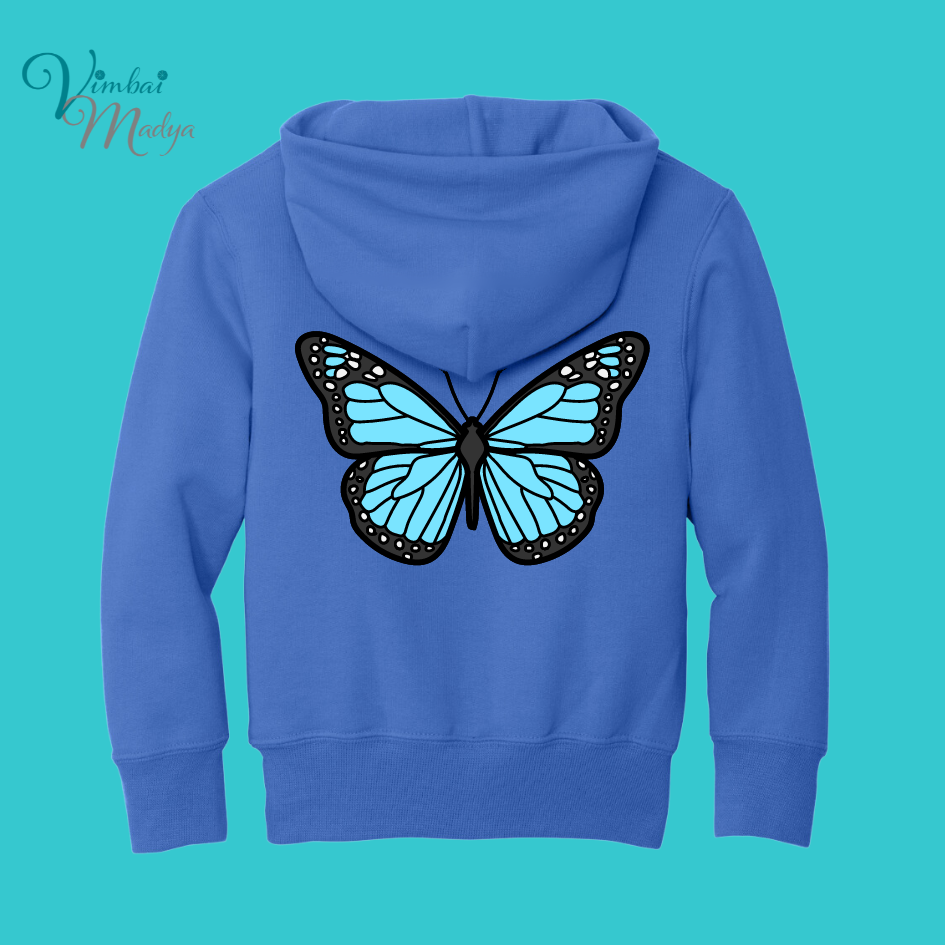 Youth Butterfly Unisex Sakura  Kawaii Frog Sweater Hoodie : Perfect Mother's Day Gift & Fall Winter Essential  .  Trendy, Blossom Style for Your Best Friend