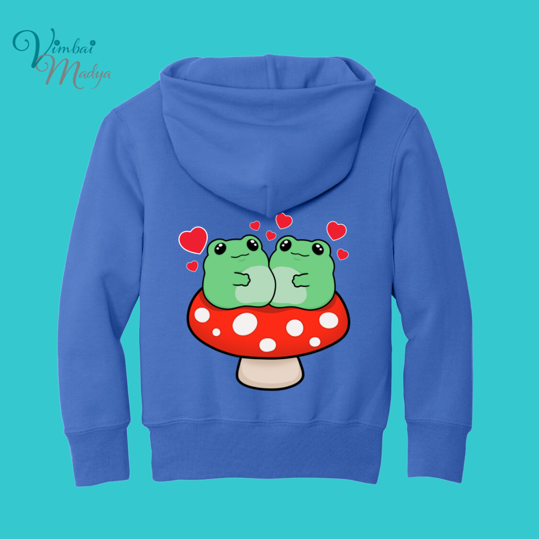 Youth Frog Mushroom Psychedelic  Kawaii Frog Sweater Hoodie :  frog and toad couples Gift & Fall Winter Essential  .  Style for Your Best Friend