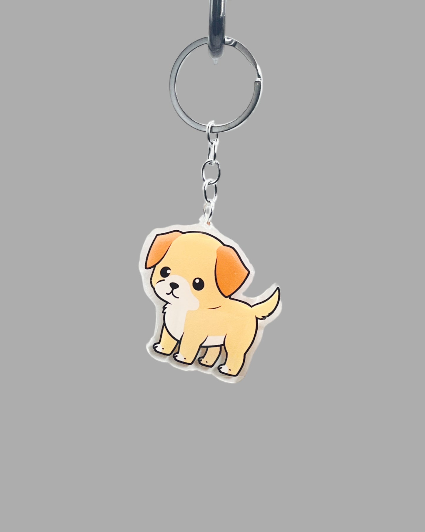 Kawaii Lad a rough collie dog acrylic key chain, Cute kawaii memorial ornament, pet portrait charm gift  backpack fob, dad car décor