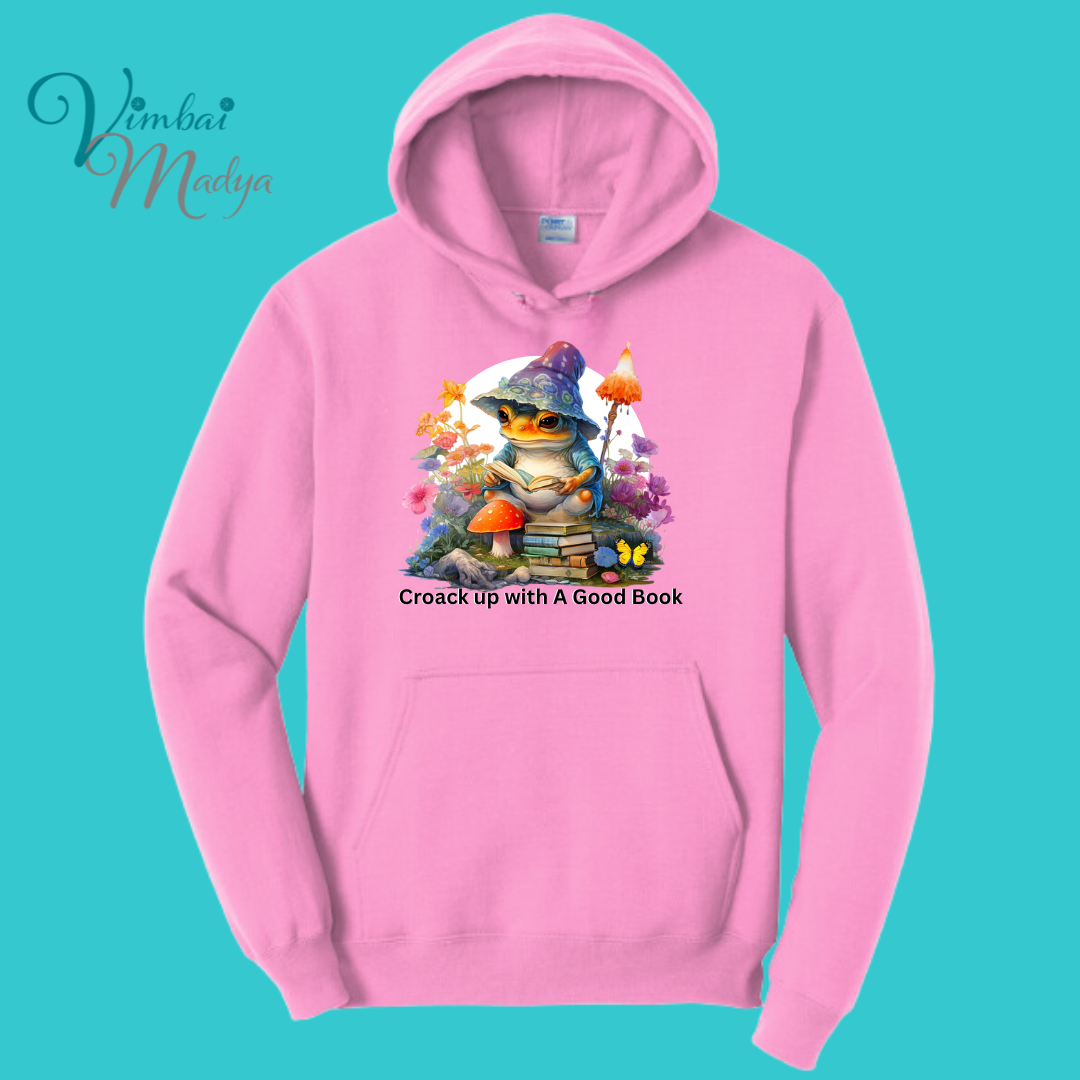 Frog Mushroom Psychedelic  Kawaii Frog Sweatshirt Hoodie :  frog and toad couples Gift  for Book lovers .Best Friend .  Fall Winter Essential