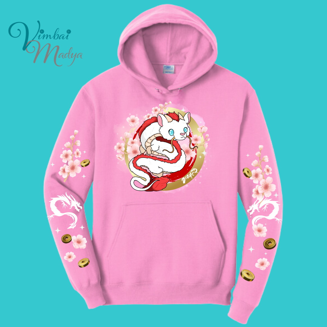 Chinese Dragon Sweatshirt Unisex Clothing Kawaii Hoodie :  Best Friend Gift . Fall Winter Essential . Year of the Dragon . Lunar New Year