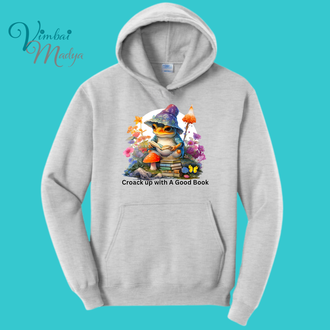 Frog Mushroom Psychedelic  Kawaii Frog Sweatshirt Hoodie :  frog and toad couples Gift  for Book lovers .Best Friend .  Fall Winter Essential