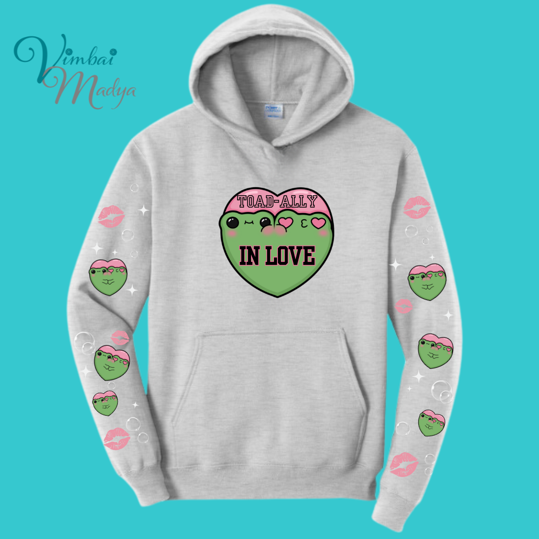 Kawaii Frog  Sweater Hoodie  : Perfect Mother's Day Gift & Fall Winter Essential  .  Trendy, Unisex Style for Your Best Friend's Wardrobe