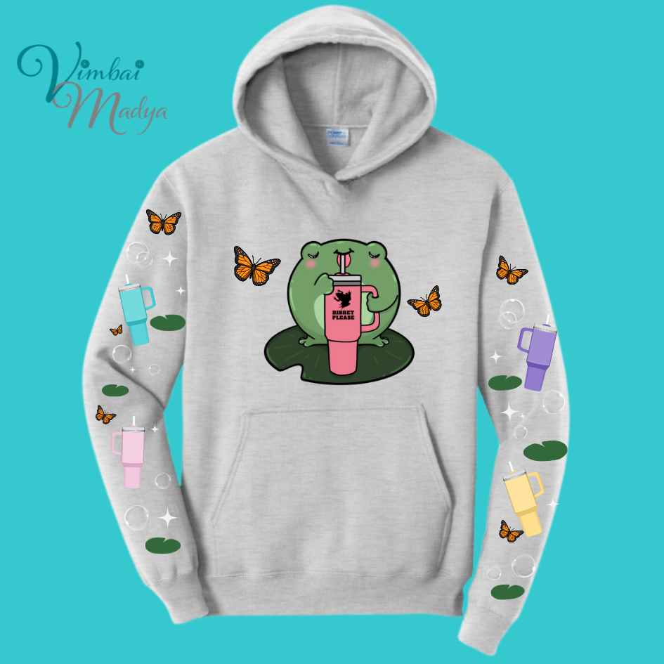 Unisex Kawaii Frog  Sweater Hoodie  : Perfect Mother's Day Gift & Fall Winter Essential  .  Trendy, Unisex Style for Your Best Friend's Wardrobe