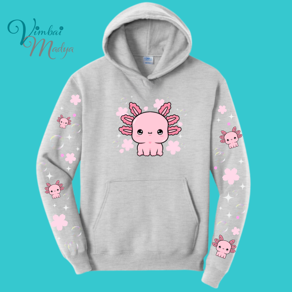 Axolotl Sweatshirt Unisex Clothing Kawaii Hoodie : Ocean, fish, beach  and Best Friend Gift . Fall Winter Essential . Gift for her