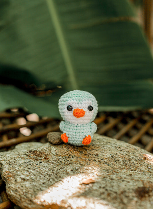 Duck Christmas Crochet ornament  Amigurumi : Cute Desk Decor Toy, Baby's First Nativity, Stocking Stuffer, Unique Festive Decor