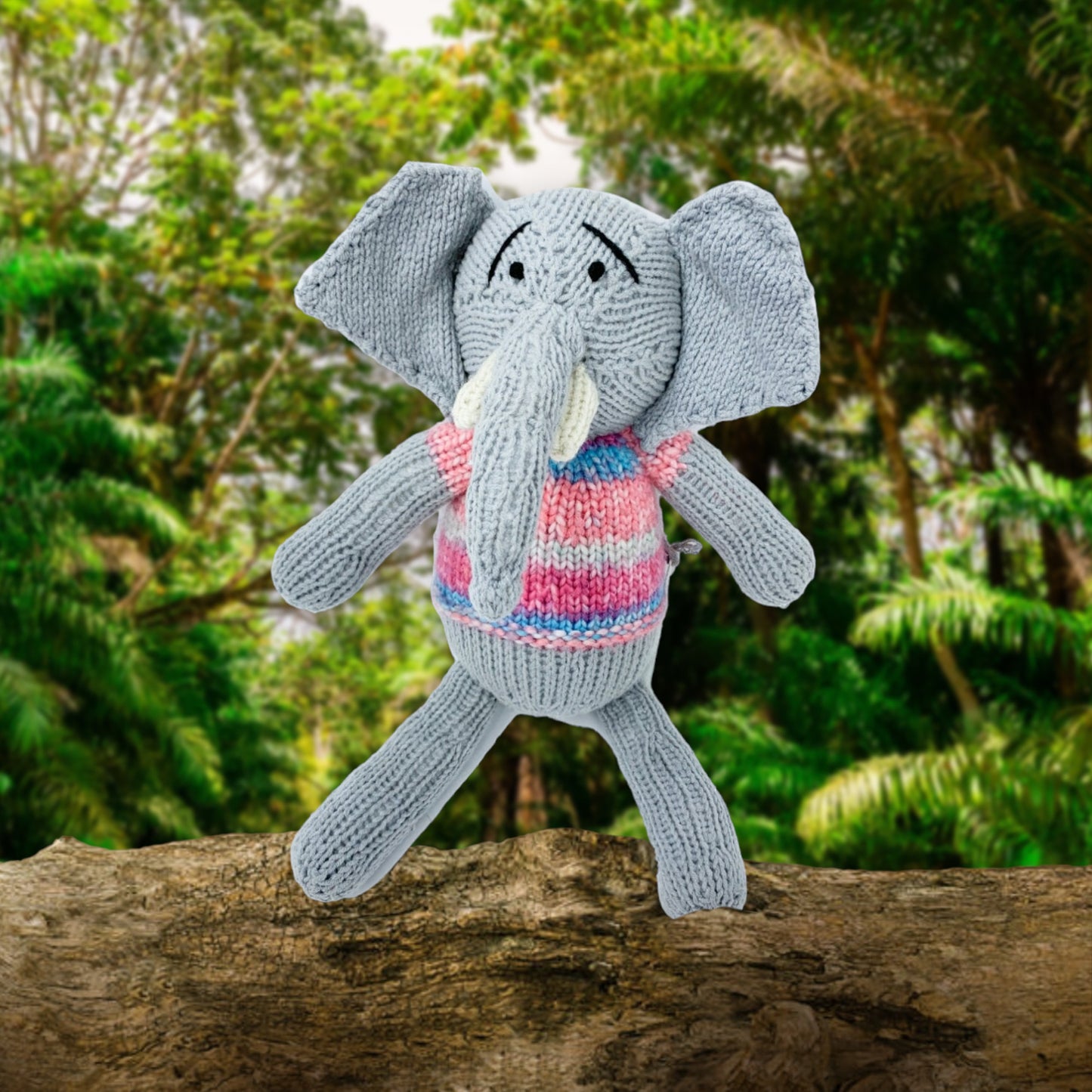 Elephant Handmade Crochet stuffed Doll for Montessori Play, Nursery Decor, and Baby Shower Gifts . Granddaughter, niece, nephew & grandson