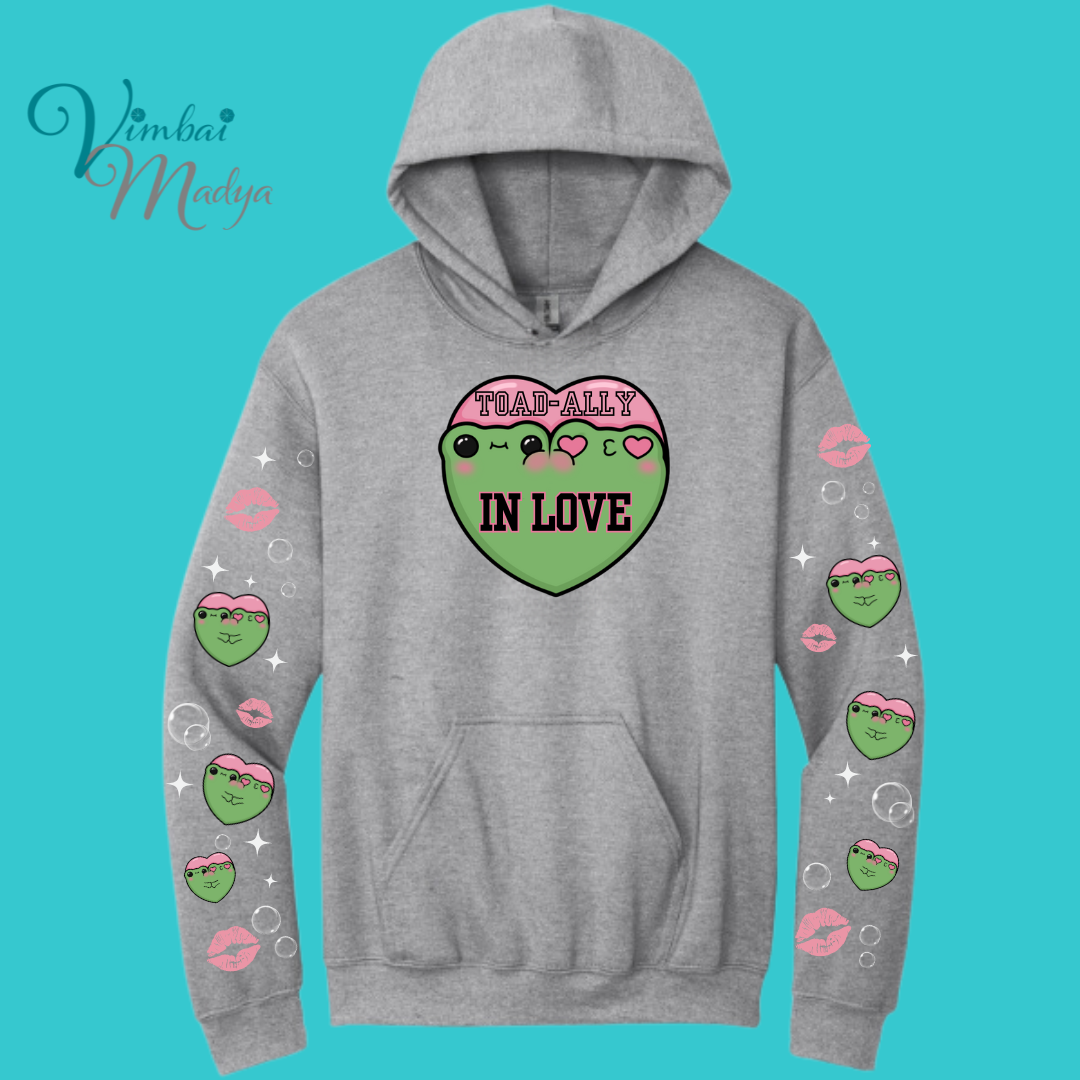 Kawaii Frog  Sweater Hoodie  : Perfect Mother's Day Gift & Fall Winter Essential  .  Trendy, Unisex Style for Your Best Friend's Wardrobe