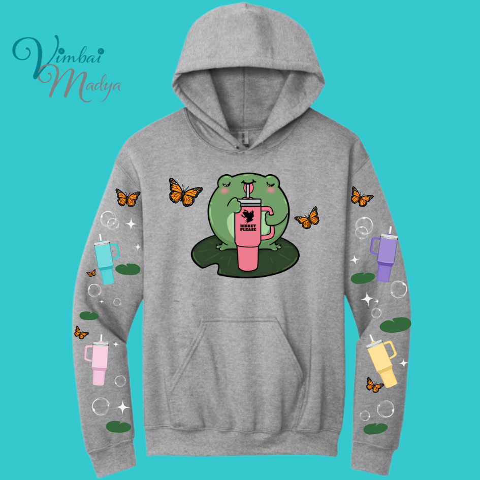 Unisex Kawaii Frog  Sweater Hoodie  : Perfect Mother's Day Gift & Fall Winter Essential  .  Trendy, Unisex Style for Your Best Friend's Wardrobe