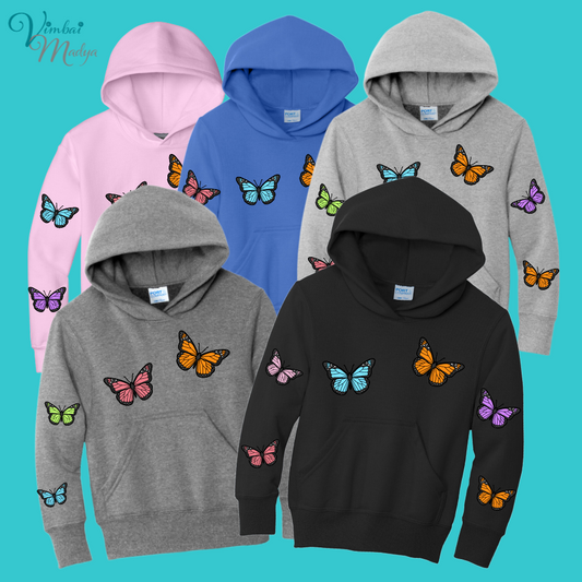 Youth Butterfly Unisex Sakura  Kawaii Frog Sweater Hoodie : Perfect Mother's Day Gift & Fall Winter Essential  .  Trendy, Blossom Style for Your Best Friend