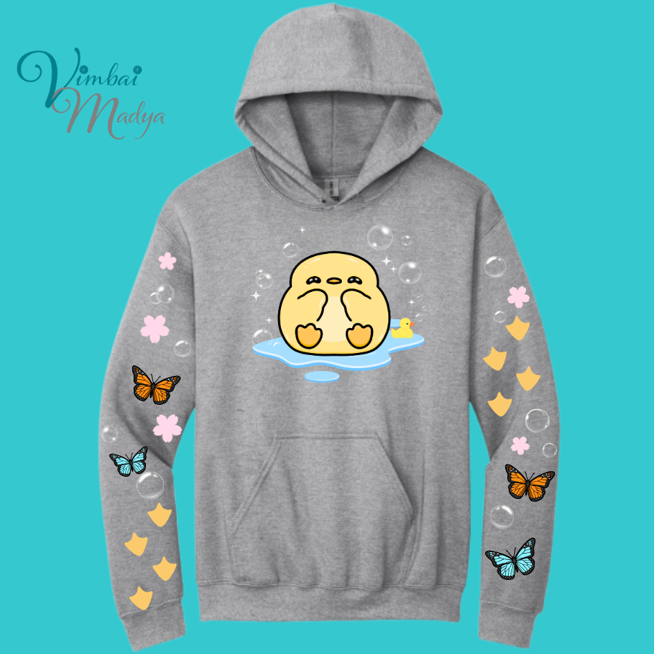 Yellow Duck Sweatshirt Unisex Clothing Kawaii Hoodie : Ocean, fish, beach  and Best Friend Gift . Fall Winter Essential . Gift for her