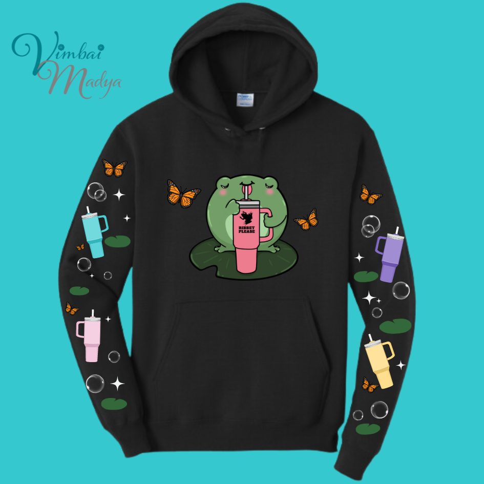 Unisex Kawaii Frog  Sweater Hoodie  : Perfect Mother's Day Gift & Fall Winter Essential  .  Trendy, Unisex Style for Your Best Friend's Wardrobe