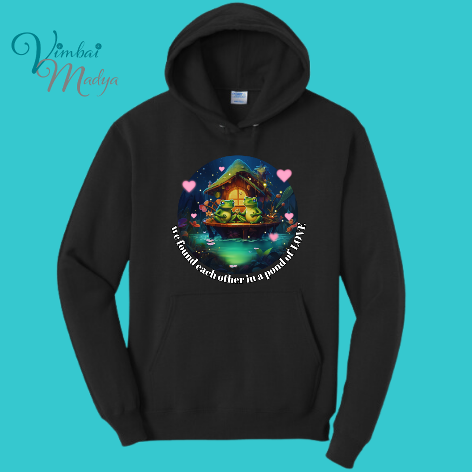 Unisex Kawaii Frog  Sweatshirt Hoodie  : Perfect Mother's Day Gift & Fall Winter Essential  .  Trendy Frog and Toad Unique Best Friend's gift