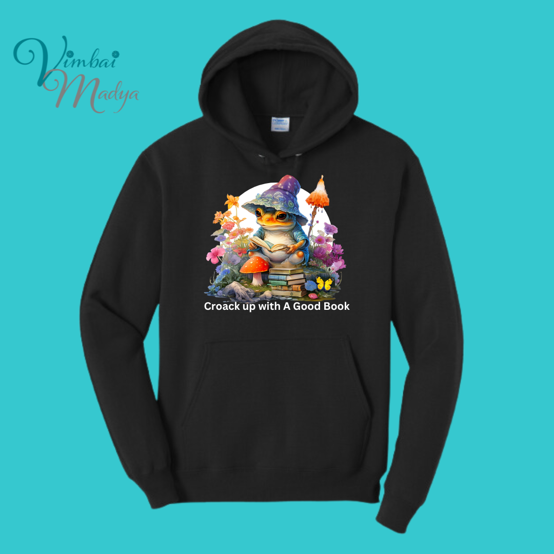 Frog Mushroom Psychedelic  Kawaii Frog Sweatshirt Hoodie :  frog and toad couples Gift  for Book lovers .Best Friend .  Fall Winter Essential