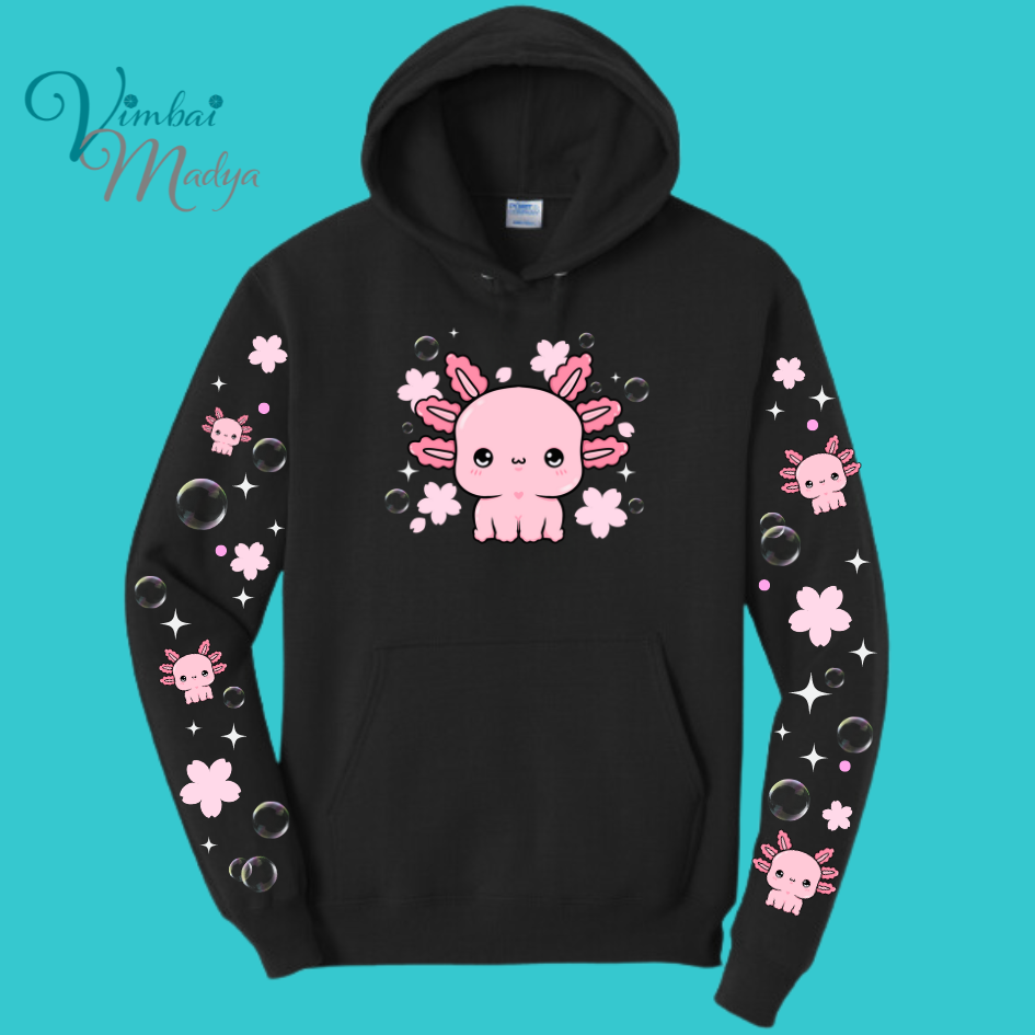 Axolotl Sweatshirt Unisex Clothing Kawaii Hoodie : Ocean, fish, beach  and Best Friend Gift . Fall Winter Essential . Gift for her