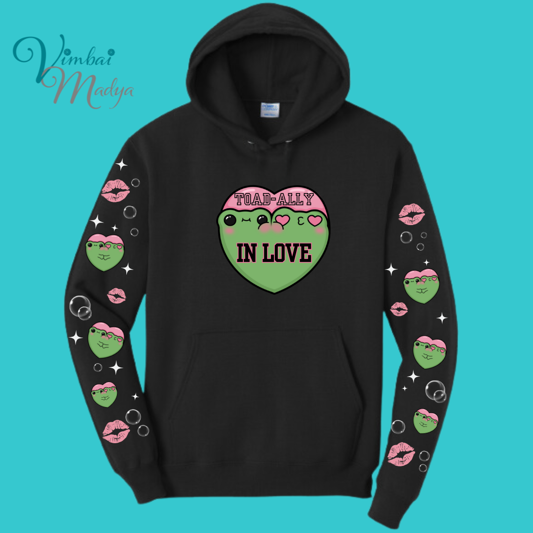 Kawaii Frog  Sweater Hoodie  : Perfect Mother's Day Gift & Fall Winter Essential  .  Trendy, Unisex Style for Your Best Friend's Wardrobe