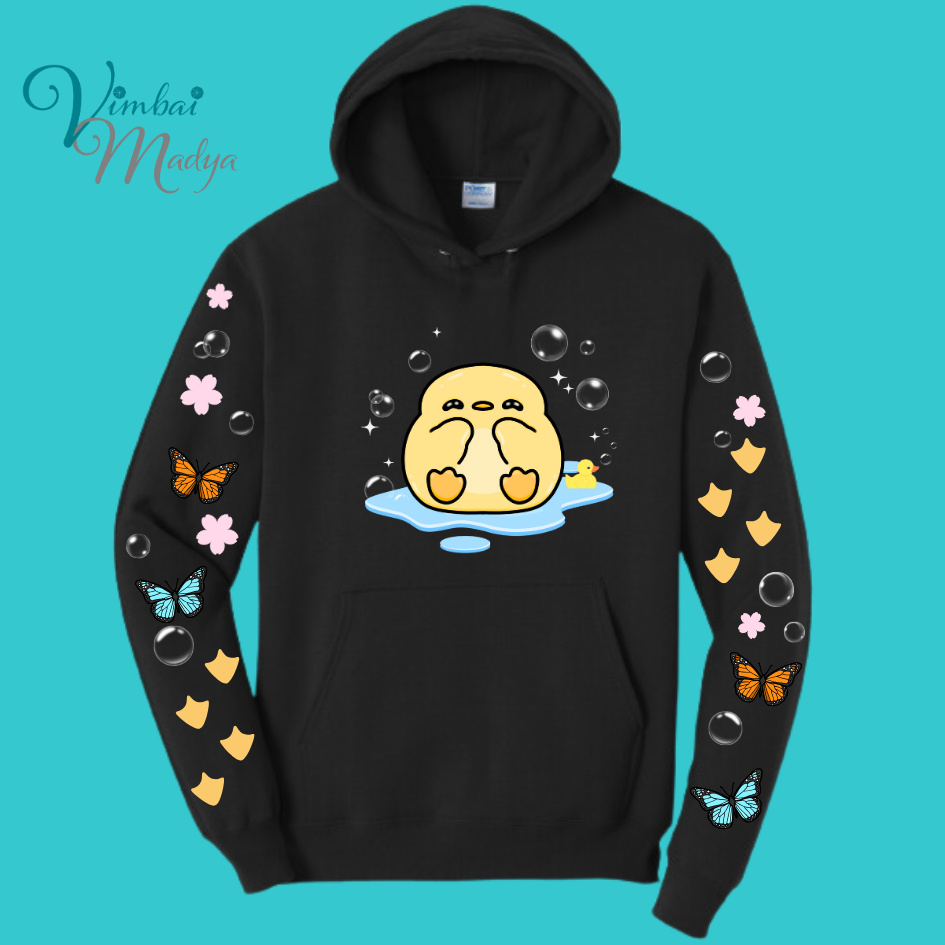 Yellow Duck Sweatshirt Unisex Clothing Kawaii Hoodie : Ocean, fish, beach  and Best Friend Gift . Fall Winter Essential . Gift for her