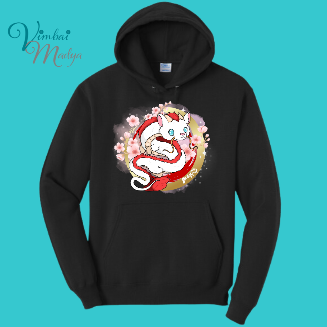 Chinese Dragon Sweatshirt Unisex Clothing Kawaii Hoodie :  Best Friend Gift . Fall Winter Essential . Year of the Dragon . Lunar New Year