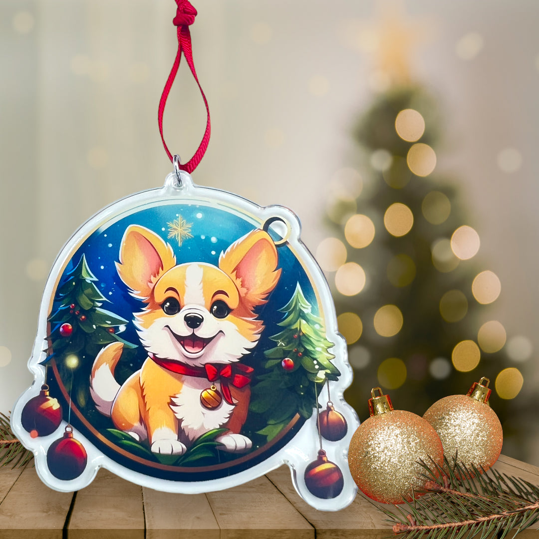 Acrylic Pet ornament, Christmas Ornament, Pet Memorial Ornament,Christmas Photo Ornament, Pet Portrait