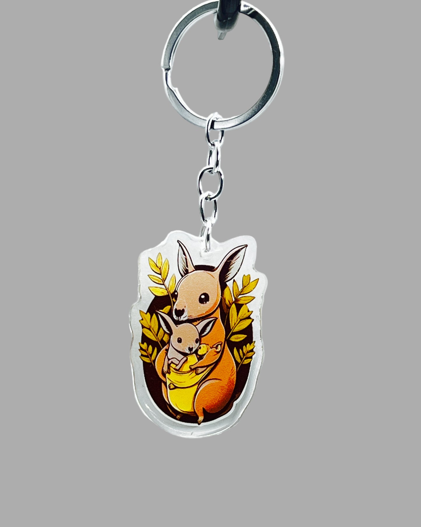 Mama and Baby Kangaroo Acrylic key chain