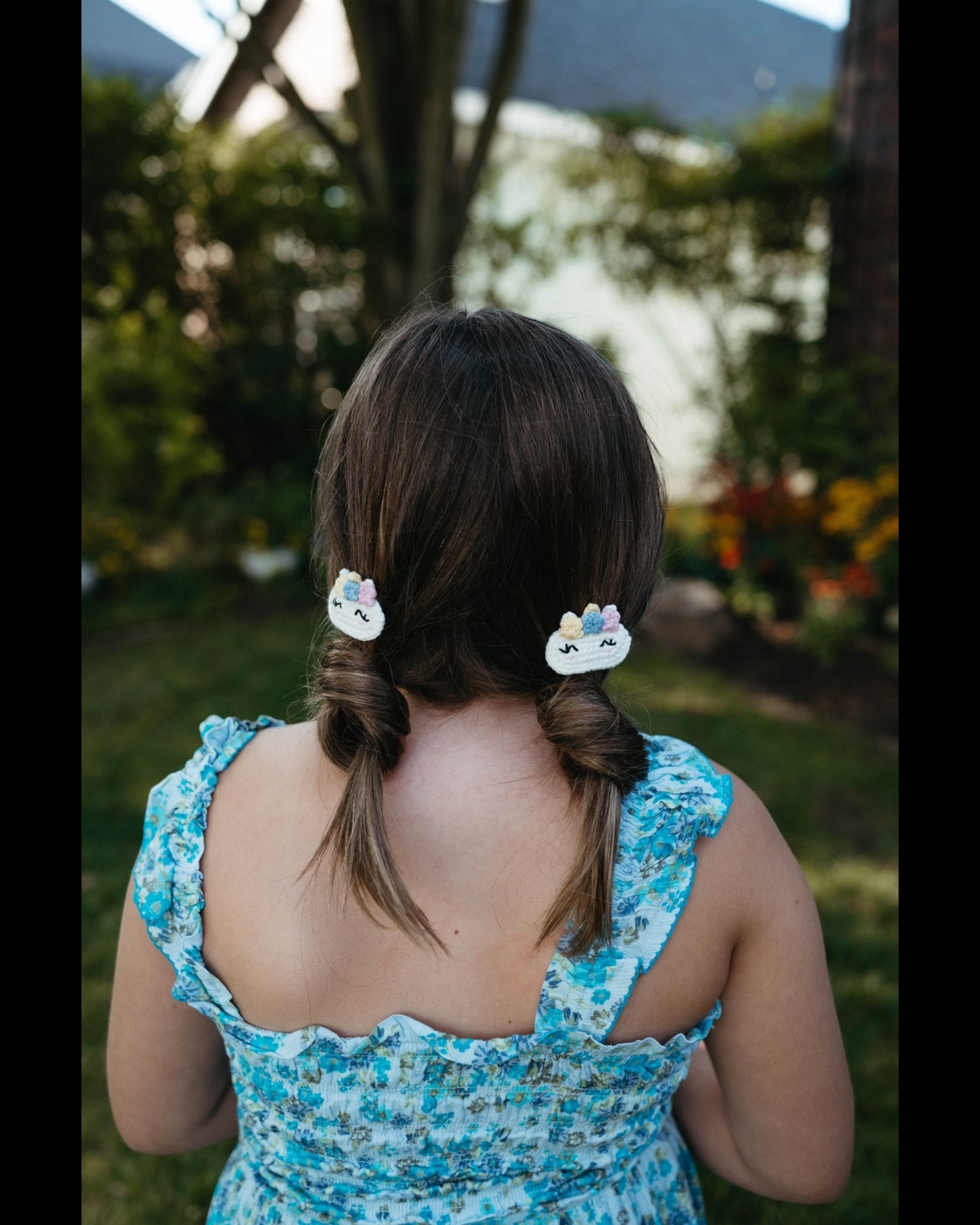 Crochet Trim Snap Hair Clips, Hair barrettes for kids