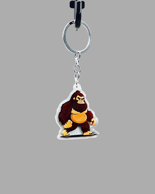 Sasquatch Acrylic keychain, Wildlife Cute kawaii memorial ornament, pet portrait charm, backpack fob, dad car décor, stocking stuffer, birthday gift