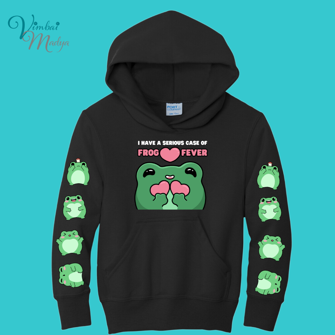 Youth Kawaii Frog Sweater Hoodie :  frog and toad couples Gift  for Book lovers .Best Friend .  Fall Winter Essential