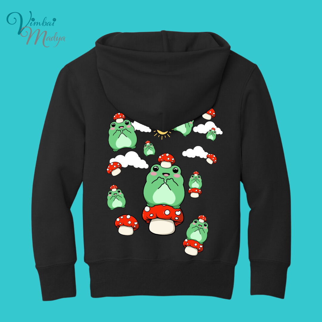 sleepy Frog  Youth Sweater Hoodie  : Perfect Birthday Gift & Fall Winter Essential  .  Trendy, Unisex Style for Your Best Friend's Wardrobe