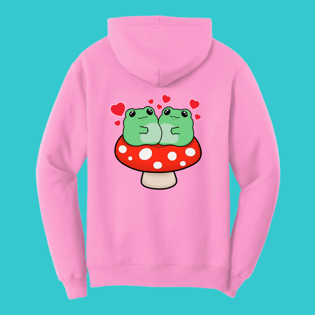 Frog Mushroom Psychedelic  Kawaii Frog Sweater Hoodie : Perfect Mother's Day Gift & Fall Winter Essential  .  Trendy, Style for Your Best Friend