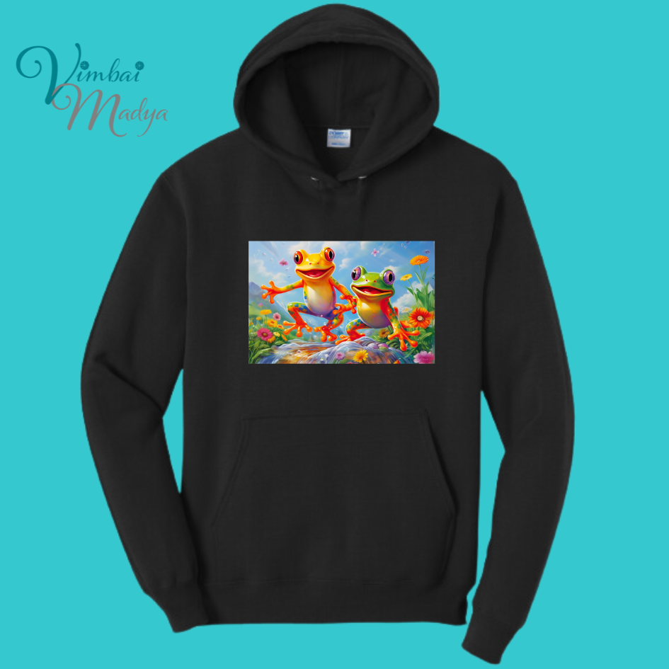 Frog Sweatshirt Unisex Clothing Kawaii Hoodie :  Best Friend Gift . Fall Winter Essential . Frog and Toad