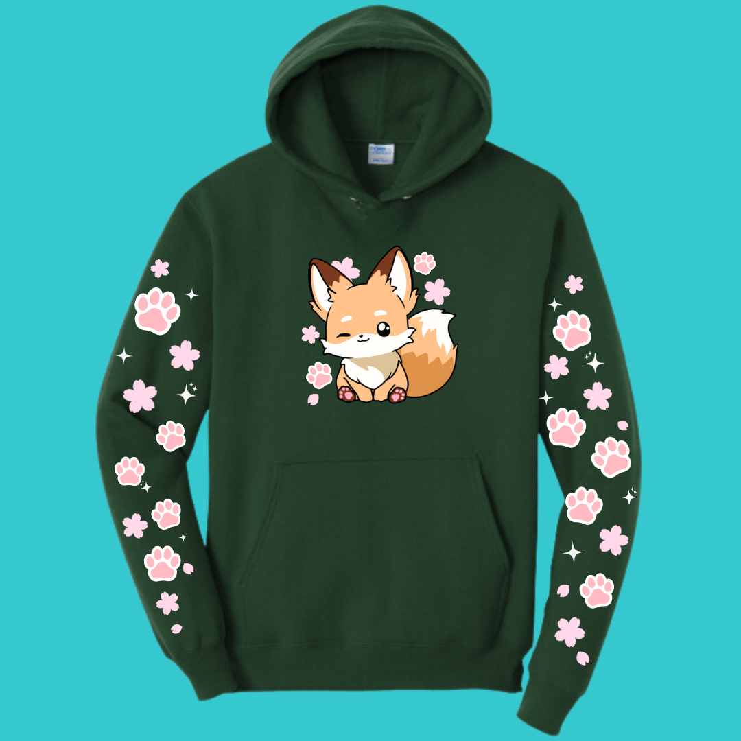 Fox Sweatshirt Unisex Clothing Kawaii Animal Hoodie : Fantastic Mr Fox  and Best Friend Gift . Fall Winter Essential . Gift for her