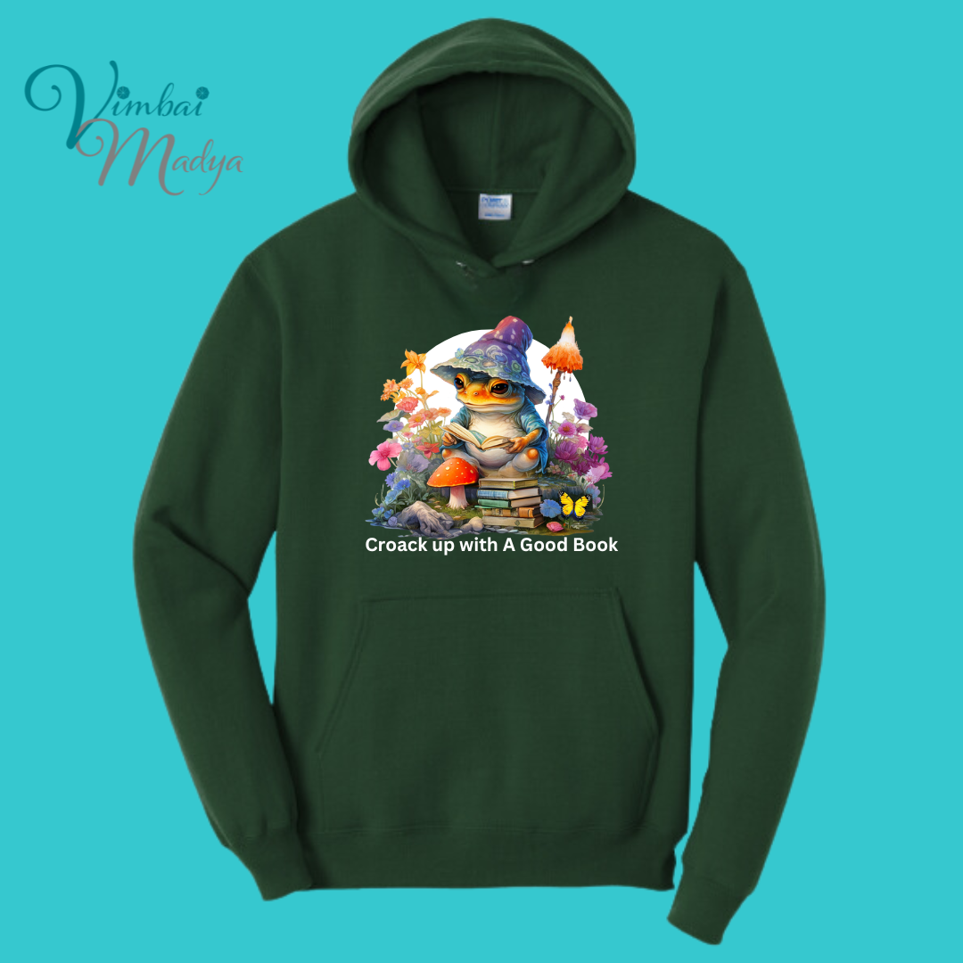 Frog Mushroom Psychedelic  Kawaii Frog Sweatshirt Hoodie :  frog and toad couples Gift  for Book lovers .Best Friend .  Fall Winter Essential