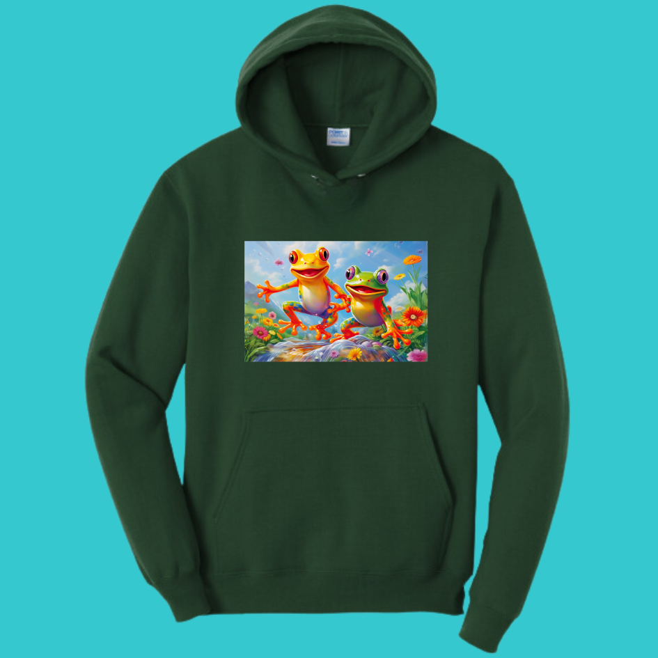 Frog Sweatshirt Unisex Clothing Kawaii Hoodie :  Best Friend Gift . Fall Winter Essential . Frog and Toad