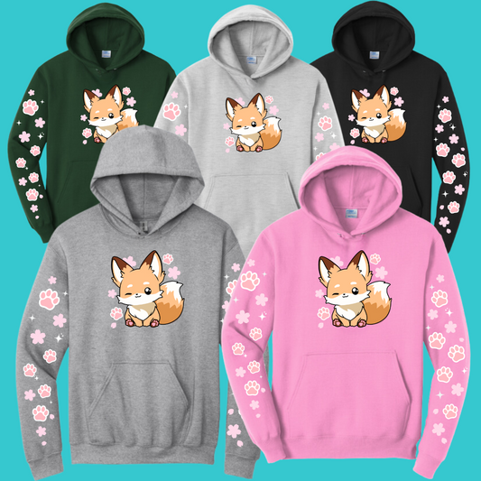 Fox Sweatshirt Unisex Clothing Kawaii Animal Hoodie : Fantastic Mr Fox  and Best Friend Gift . Fall Winter Essential . Gift for her