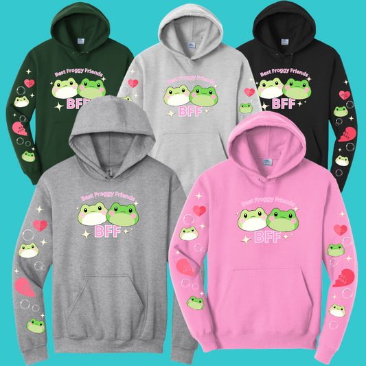 Kawaii Frog Sweater Hoodie  : Perfect Mother's Day Gift & Fall Winter Essential  .  Trendy, Unisex Style for Your Best Friend's Wardrobe