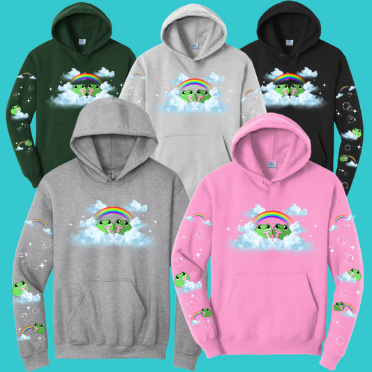 Unisex Kawaii Frog  Sweater Hoodie  : Perfect Mother's Day Gift & Fall Winter Essential  .  Trendy, Unisex Style for Your Best Friend's Wardrobe