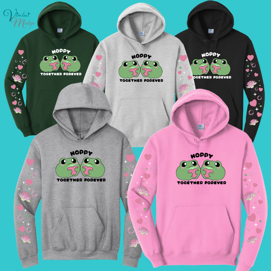 Frog Sweatshirt Unisex Clothing Kawaii Hoodie :  Best Friend Gift . Fall Winter Essential . Frog and Toad Couple . Mothers Day Gift for her